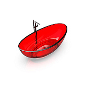 Knief Ванна полимерная отдельностоящая 180х92,7 см, слив по центру, цвет: rubin 70001040