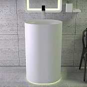 Knief Moon Раковина напольная 55х90х45h см, K-Stone, без перелива, цвет: белый матовый 0600-031-01WA