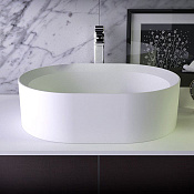 Knief Glow Раковина чаша 50х40х15h см, K-Stone, без перелива, цвет: белый матовый 0600-066-01