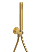 Mariani Душевой гарнитур: душевая лейка 1 вид струи, держатель, шланг 150 см, цвет: золото B22241UM