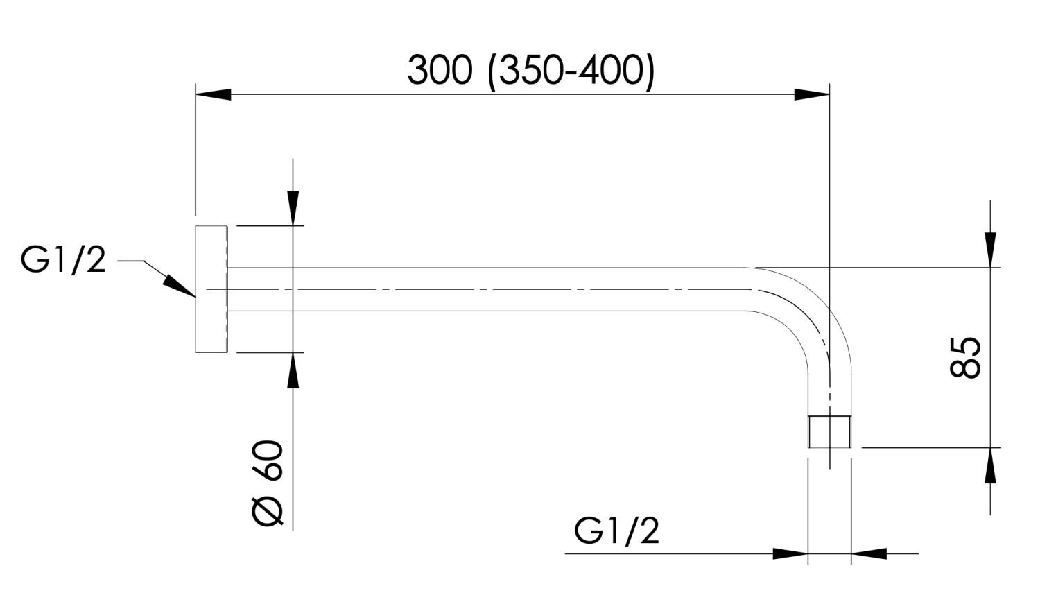 Mariani Кронштейн настенный 30 см, цвет: золото B22BDL0530
