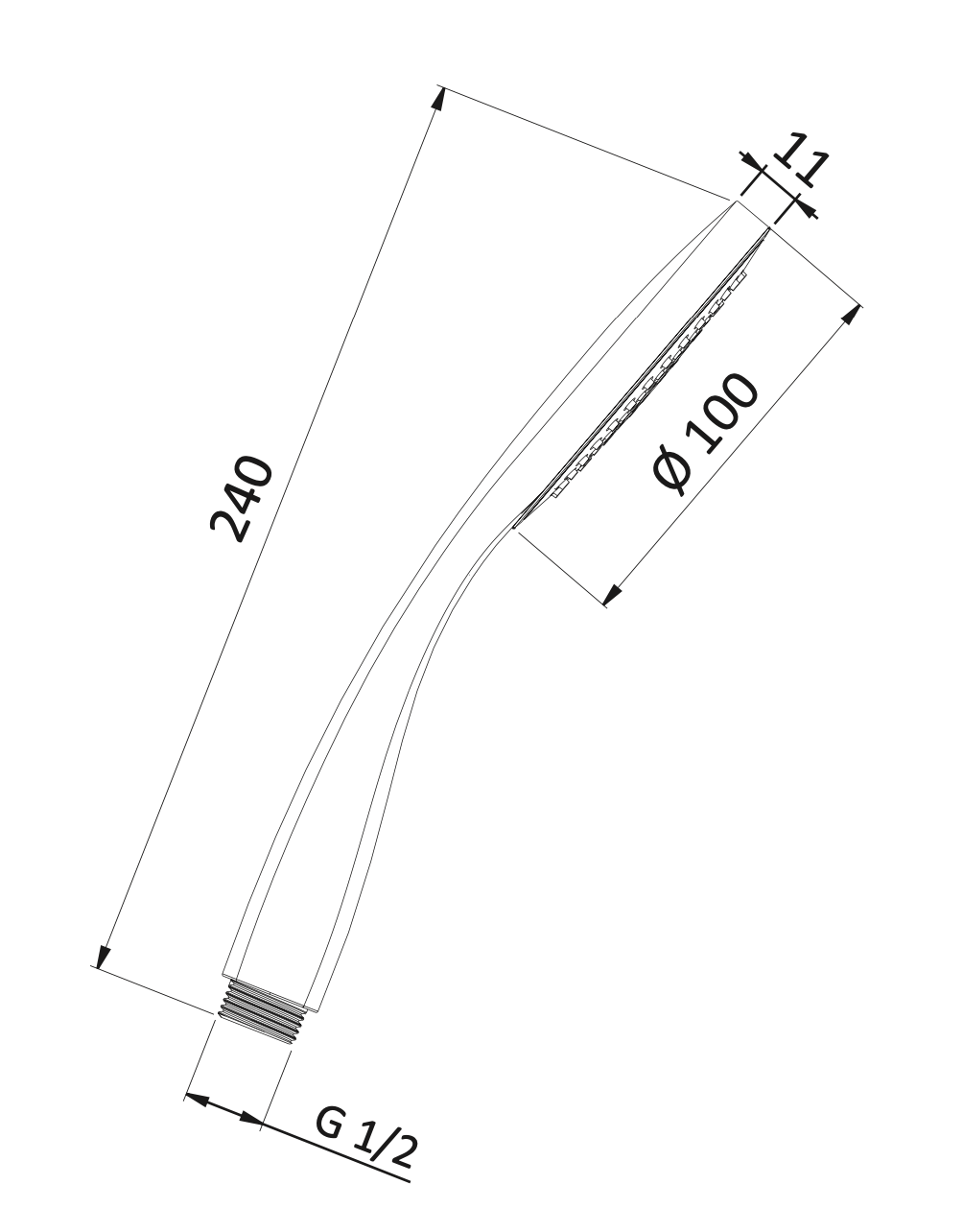 Mariani Get Ручной душ 1 вид струи, цвет: хром B00191ID00