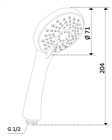 Mariani Trendy Ручной душ 3 вида струи, цвет: хром B00191TD00