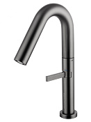 Wonzon & Woghand Смеситель для раковины, излив 13 см, цвет: темный графит WW-6068-BGG