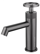 Wonzon & Woghand Смеситель для раковины, излив 12 см, цвет: темный графит WW-H1065-BGG