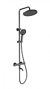 Wonzon & Woghand Inn Душевая стойка: термостат, верхний и ручной душ, шланг, цвет: темный графит WW-B3065-T1-BGG