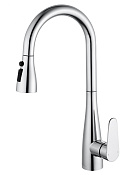 Wonzon & Woghand Смеситель для кухни с выдвижным изливом 21,3 см, цвет: хром глянцевый WW-121E201B-CR