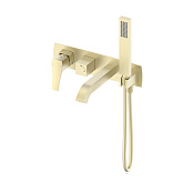 Wonzon & Woghand Flex Смеситель для ванны встраиваемый, излив 19,3 см, цвет: брашир. золото WW-88889072-BG