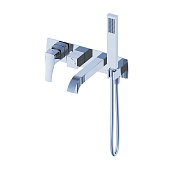 Wonzon & Woghand Flex Смеситель для ванны встраиваемый, излив 19,3 см, цвет: хром глянцевый WW-88889072-CR