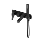 Wonzon & Woghand Flex Смеситель для ванны встраиваемый, излив 19,3 см, цвет: черный матовый WW-88889072-MB