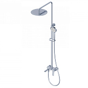 Wonzon & Woghand Brilliant Душевая стойка: смеситель, верхний и ручной душ, шланг, держ, цвет: хром WW-88047079-CR