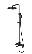 Wonzon & Woghand Diamond Душевая стойка: смеситель, верхний и ручной душ шланг, цвет: черный матовый WW-88739011-MB