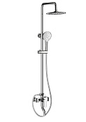 Wonzon & Woghand Душевая стойка: смеситель, верхний и ручной душ, шланг, держатель, цвет: хром WW-AE3354-CR