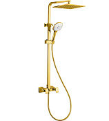 Wonzon & Woghand Shakespeare Душевая стойка: смеситель, верхний и ручной душ, цвет: тёмное золото WW-654602-DG