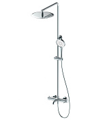 Wonzon & Woghand Stick Душевая стойка: смеситель, верхний и ручной душ, шланг, держатель, цвет: хром WW-88739017-CR