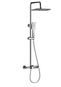 Wonzon & Woghand Душевая стойка: смеситель, верхний и ручной душ, шланг, держатель, цвет: хром WW-AE33110-CR
