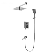 Wonzon & Woghand Cube 2.0 Душевой комплект встр: смеситель, верхний душ шланг, цвет: темный графит WW-88087068-BGM