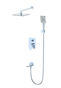 Wonzon & Woghand Diamond Душевой комплект встр: смеситель, верхний душ, шланг, держат, цвет: хром WW-88939011-CR