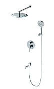 Wonzon & Woghand Stick Душевой комплект встр: смеситель, верхний душ, шланг, держатель, цвет: хром WW-88939017-CR