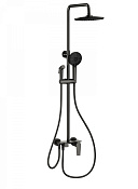 Wonzon & Woghand Душевая стойка: смеситель, верхний и ручной душ, шланг, держат, цвет: темный графит WW-A30874-BGG