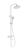 Wonzon & Woghand Capsule Душевая стойка: термостат, верхний и ручной душ, шланг, цвет: белый матовый WW-B3031-A3-MW
