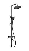 Wonzon & Woghand Capsule Душевая стойка: термостат, верхний и ручной душ, шланг, цвет: темный графит WW-B3031-A1-BGG
