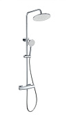 Wonzon & Woghand Neo Душевая стойка: термостат, верхний и ручной душ, шланг, держатель, цвет: хром WW-B3035-A-CR