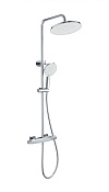 Wonzon & Woghand Neo Душевая стойка: термостат, верхний и ручной душ, шланг, держатель, цвет: хром WW-B3045-A-CR