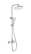 Wonzon & Woghand Solid Душевая стойка: термостат, верхний и ручной душ, шланг, держатель, цвет: хром WW-C3011-A-CR