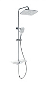 Wonzon & Woghand Душевая стойка: термостат, верхний и ручной душ, шланг, держатель, цвет: хром WW-B3098-A-CR