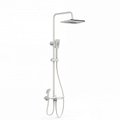 Wonzon & Woghand Душевая стойка: термостат, верхний, ручной и гигиенич. душ, цвет: белый матовый WW-B3310-MW