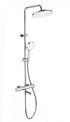 Wonzon & Woghand Душевая стойка: термостат, верхний и ручной душ, шланг, держатель, цвет: хром WW-B3069-CR