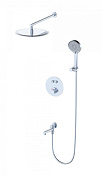 Wonzon & Woghand Душевой комплект встр: термостат, верхний и ручной душ, шланг, держат., цвет: хром WW-88929010-CR