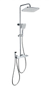 Wonzon & Woghand Muse Душевая стойка: термостат, верхний, ручной и гигиенич. душ, шланг, цвет: хром WW-B4132-A-CR