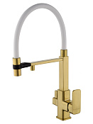Wonzon & Woghand Смеситель для кухни с гибким изливом и каналом для фильт. воды, цвет: браш. золото WW-88458012-BG（MW)