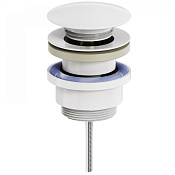 Wonzon & Woghand Донный клапан для раковины, универсальный, цвет: белый матовый WW-88SS07-MW