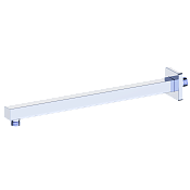 Wonzon & Woghand Кронштейн для верхнего душа, настенный 40 см, цвет: хром WW-SA10-40-CR