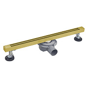 Wonzon & Woghand Трап линейный 60 см, комплект с решеткой, сифоном и ножками, цвет: брашир. золото WW-65406T-BG