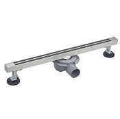 Wonzon & Woghand Трап линейный 60 см, комплект с решеткой, сифоном и ножками, цвет: брашир. никель WW-65406T-BR