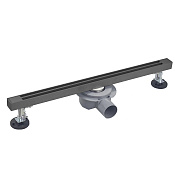 Wonzon & Woghand Трап линейный 90 см, комплект с решеткой, сифоном и ножками, цвет: темный графит WW-65409T-GM