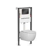 Ceramicanova Balance/Play Комплект: инстал., унитаз, клавиша, шумоизоляция, цвет: черный матовый CN3001_121002MB