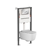 Ceramicanova Balance/New day Комплект: инстал., унитаз, клавиша, шумоизоляция, цвет: хром глянцевый CN3005_121001CH