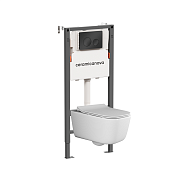 Ceramicanova Balance/New day Комплект: инстал., унитаз, клавиша, шумоизоляция, цвет: черный матовый CN3005_121001MB