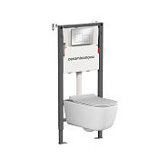 Ceramicanova Balance/New day Комплект: инстал., унитаз, клавиша, шумоизоляция, цвет: хром глянцевый CN3005_121002CH