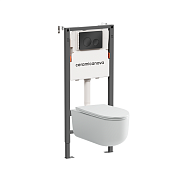 Ceramicanova Balance/Ulma Комплект: инстал., унитаз, клавиша, шумоизоляция, цвет: черный матовый CN4006_121001MB
