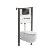 Ceramicanova Balance/Ulma Комплект: инстал., унитаз, клавиша, шумоизоляция, цвет: черный матовый CN4006_121002MB