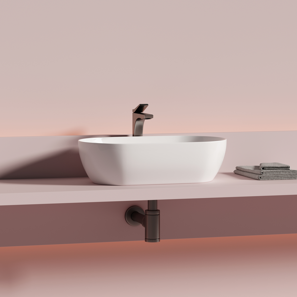 Ceramicanova Twist Раковина чаша 50x30x14h, без перелива, цвет: белый CN12001