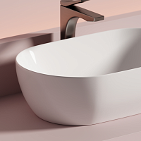 Ceramicanova Twist Раковина чаша 50x30x14h, без перелива, цвет: белый CN12001