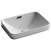 Ceramicanova Element Раковина встраиваемая сверху 46x33x17h, с переливом, цвет: белый CN6078