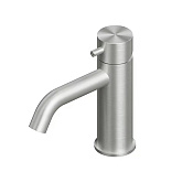 QuadroDesign Source Смеситель для раковины на 1 отв без д/к излив 12,4 цвет: brushed stainless steel 1201AS